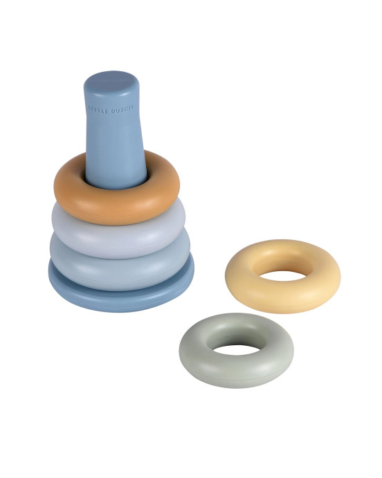 LITTLE DUTCH. Πυραμίδα ταξινόμησης με κρίκους (μπλε).